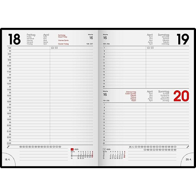 Brunnen Buchkalender 2020 Grafik colours A5 - Kalender bestellen