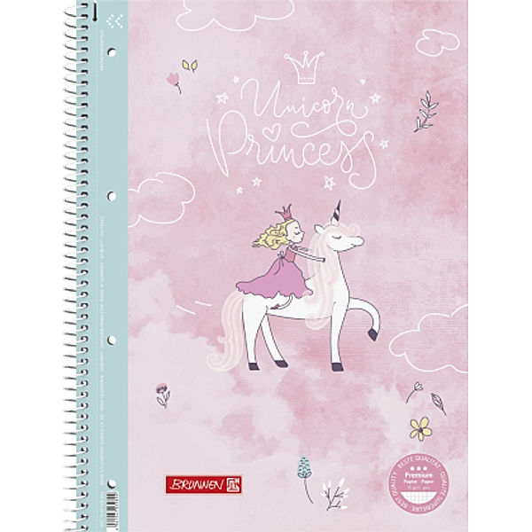 Brunnen Collegeblock A4 Liniert 28 90g Unicorn Princess