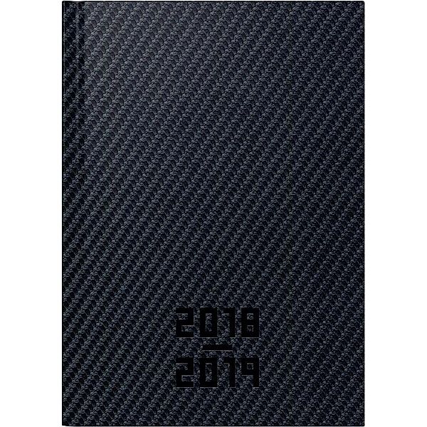 Brunnen Schülerkalender 2018/2019 Carbon-Optik, schwarz