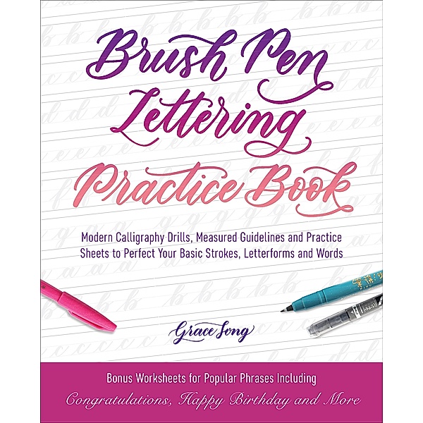 Brush Pen Lettering Practice Book, Grace Song