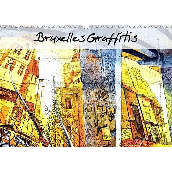 BRUXELLES Graffitis (Calendrier mural 2023 DIN A3 horizontal), pbombaert