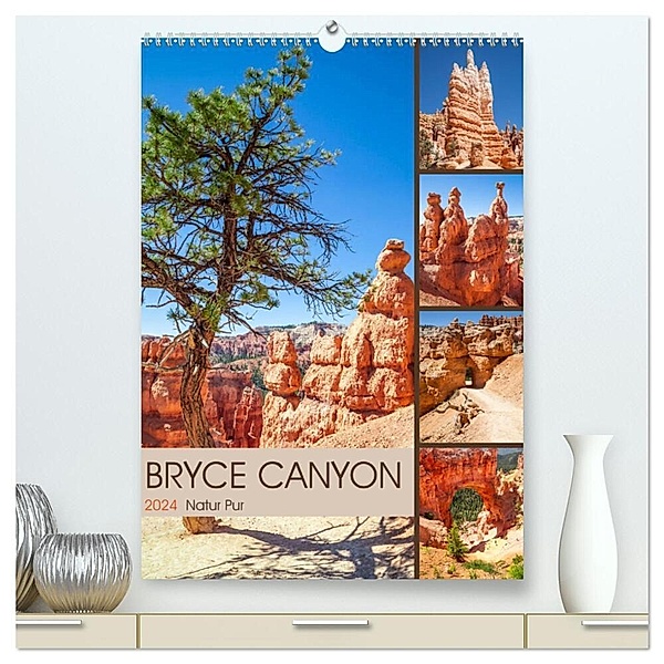 BRYCE CANYON Natur Pur (hochwertiger Premium Wandkalender 2024 DIN A2 hoch), Kunstdruck in Hochglanz, Melanie Viola