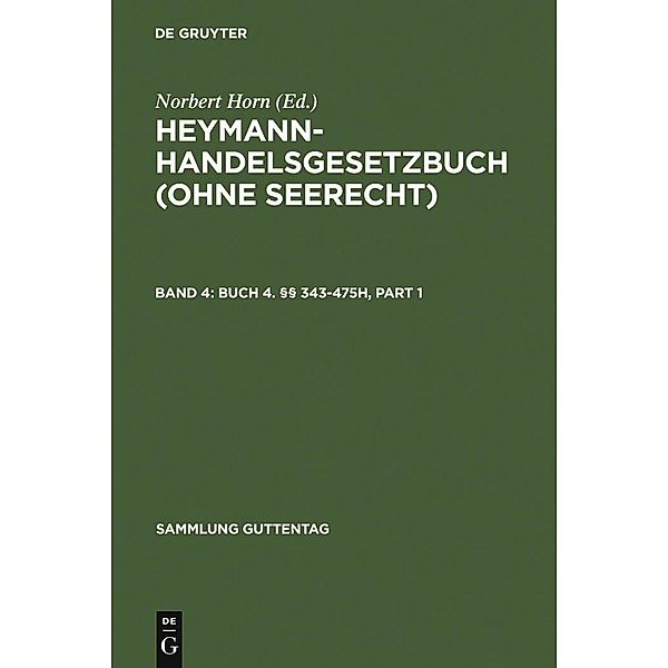 Buch 4. §§ 343-475h / Sammlung Guttentag