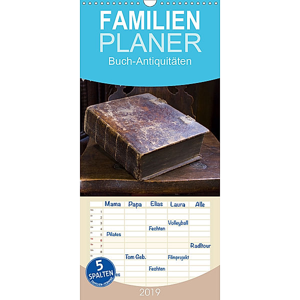 Buch-Antiquitäten - Familienplaner hoch (Wandkalender 2019 , 21 cm x 45 cm, hoch), Ulrike Gruch