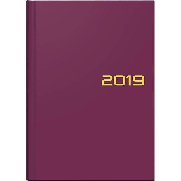 Buchkalender A5 bordeaux 2020