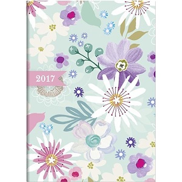Buchkalender A5 Flowers 2017