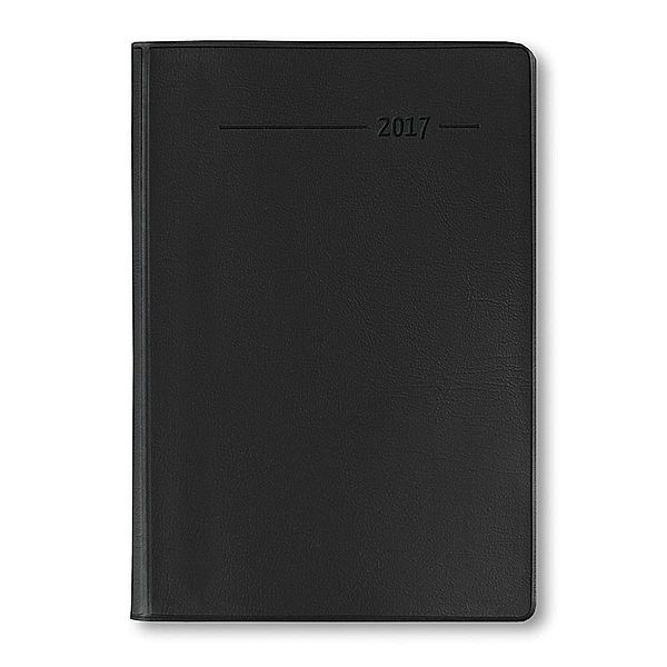 Buchkalender A6 Mini PVC 2017 schwarz