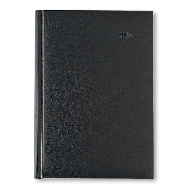 Buchkalender A6 Mini PVC schwarz 2016