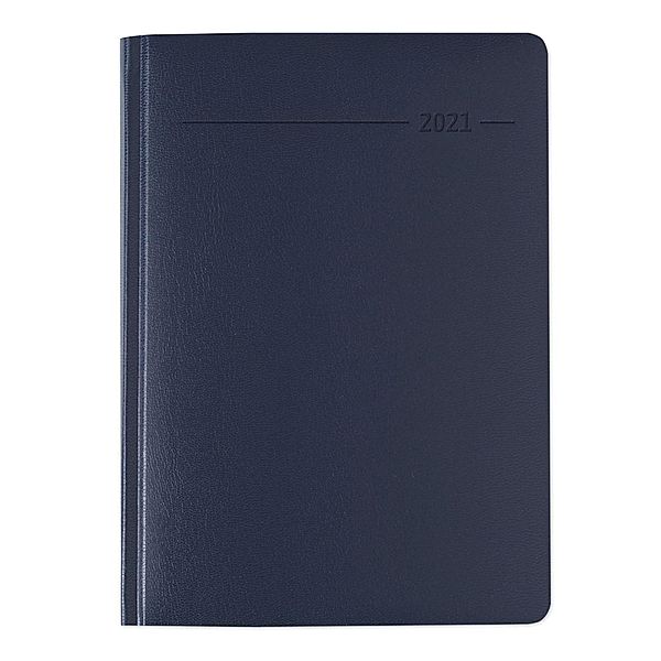 Buchkalender Balacron blau 2021