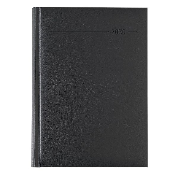 Buchkalender Balacron schwarz 2020, ALPHA EDITION
