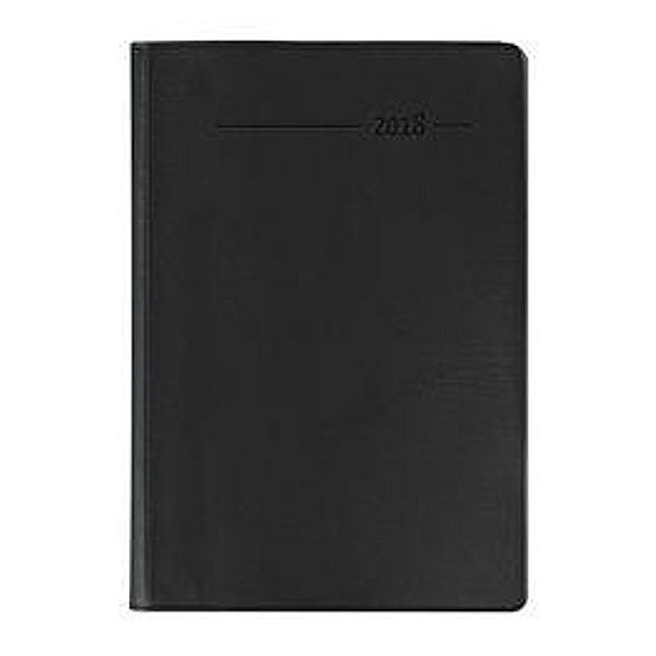 Buchkalender Mini PVC schwarz 2018 - Bürokalender A6