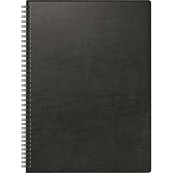 Buchkalender Modell 781, A4, 2021, Kunststoff-Einband schwarz