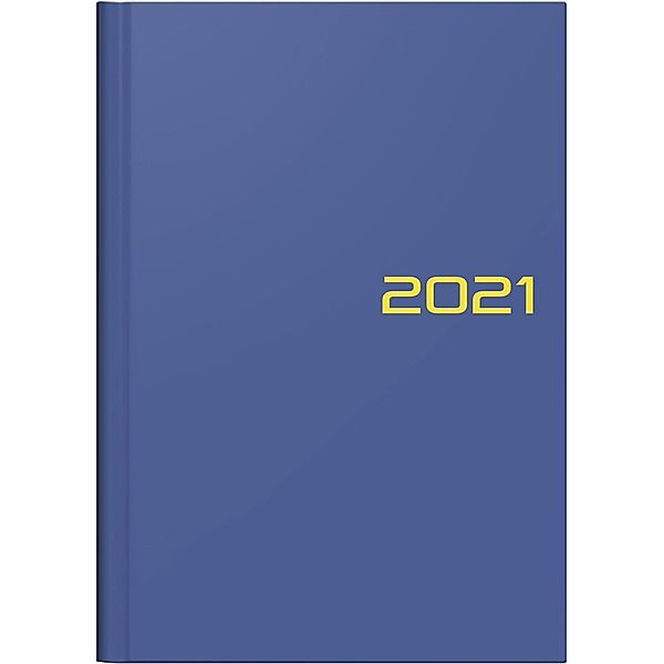 Buchkalender Modell 796, 2021, Balacron-Einband blau