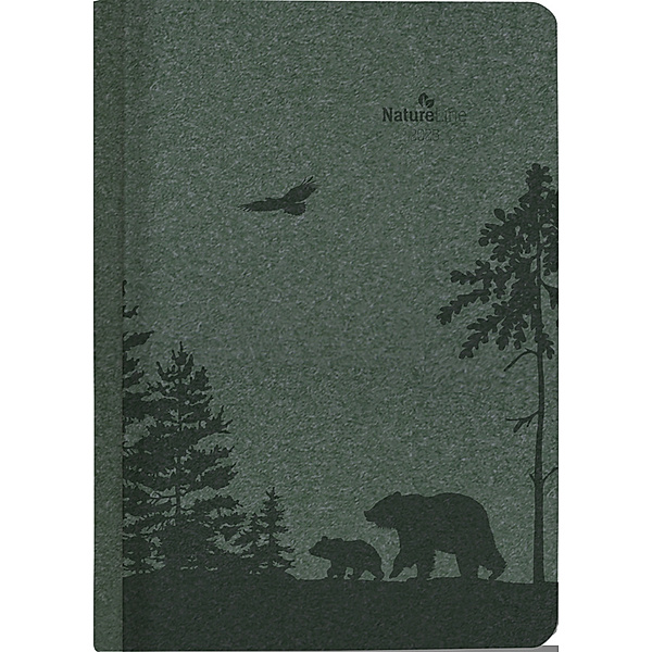 Buchkalender Nature Line Pine 2025 - Taschen-Kalender A5 - 1 Tag 1 Seite - 416 Seiten - Umwelt-Kalender - mit Hardcover - Alpha Edition