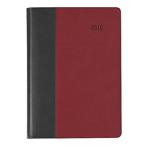 Buchkalender Premium Fire (schwarz / rot) 2019, ALPHA EDITION