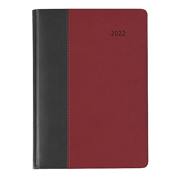 Buchkalender Premium Fire schwarz-rot 2022