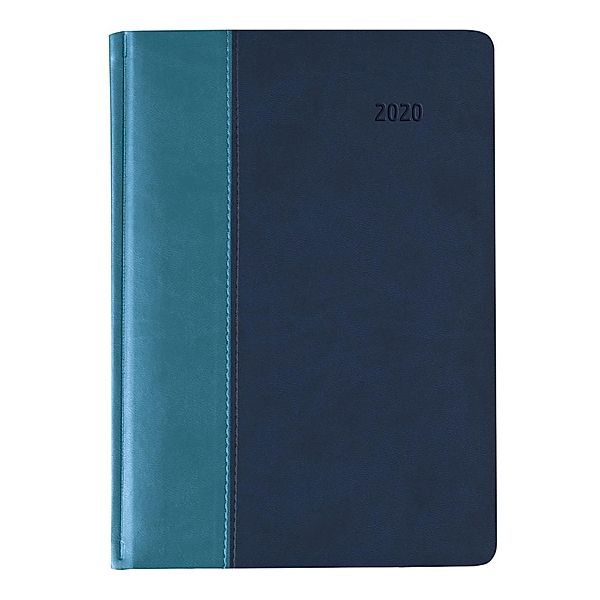Buchkalender Premium Water türkis-blau 2020, ALPHA EDITION
