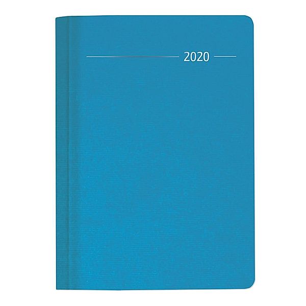 Buchkalender Silk Line Aqua 2020, ALPHA EDITION