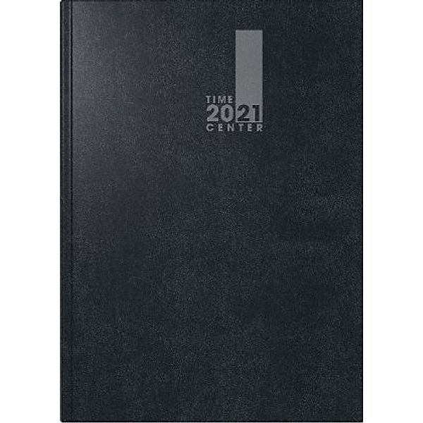 Buchkalender TimeCenter Modell 725, A5, 2021, Baladek-Einband schwarz