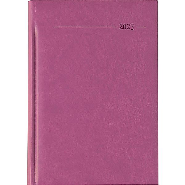 Buchkalender Tucson rosa 2023 - Büro-Kalender A5 - Cheftimer - 1 Tag 1 Seite - 352 Seiten - Tucson-Einband - Alpha Editi