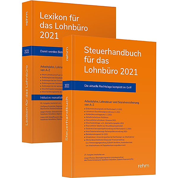 Buchpaket Lexikon für das Lohnbüro und Steuerhandbuch 2021, m. 1 Buch, m. 1 Buch, Wolfgang Schönfeld, Jürgen Plenker, Heinz-Willi Schaffhausen