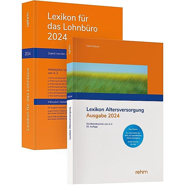 Buchpaket Lexikon für das Lohnbüro und Lexikon Altersversorgung 2024, Wolfgang Schönfeld, Jürgen Plenker, Heinz-Willi Schaffhausen, Ralf Fath, Christian Urbitsch