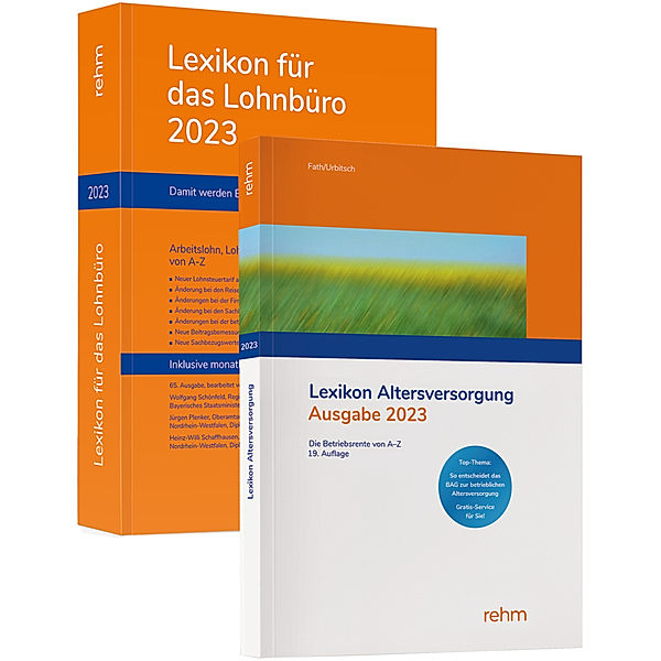 Buchpaket Lexikon für das Lohnbüro und Lexikon Altersversorgung 2023, m. 1 Buch, m. 1 Buch, Wolfgang Schönfeld, Jürgen Plenker, Heinz-Willi Schaffhausen, Ralf Fath, Christian Urbitsch