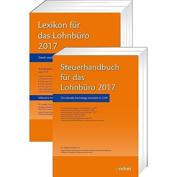 Buchpaket Lexikon Lohnbüro und Steuerhandbuch 2017/2 Bde., Wolfgang Schönfeld, Jürgen Plenker