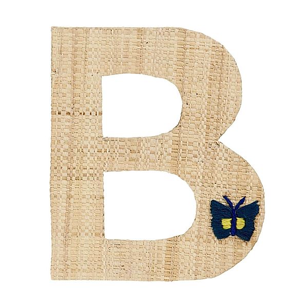 rice Buchstaben-Sticker B & SCHMETTERLING in natur