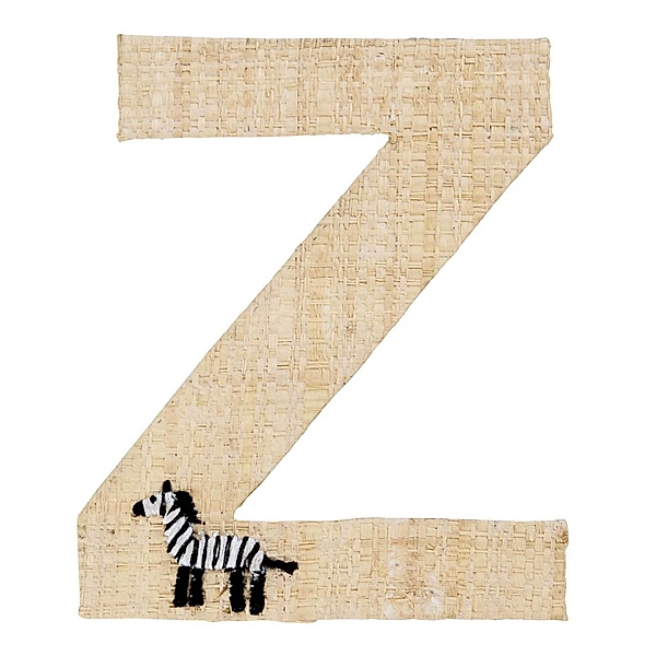 rice Buchstaben-Sticker Z & ZEBRA in natur