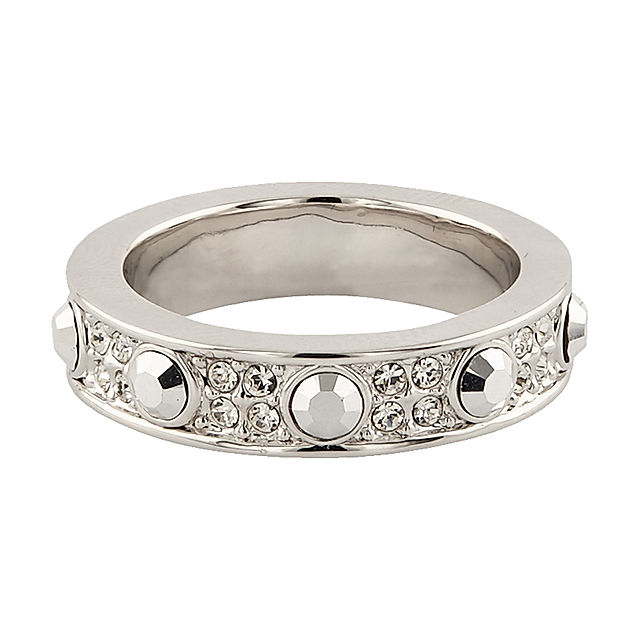 Buckley London Ring rhodiniert mit Kristallen Messing Kristall grau  Glänzend Größe: 055 17,5 | Weltbild.de