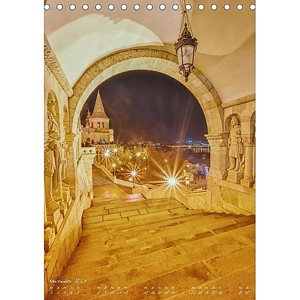 Budapest - Ein malerischer Spaziergang (Tischkalender 2021 DIN A5 hoch), Bettina Hackstein