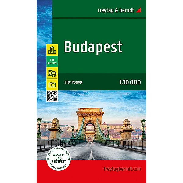 Budapest, Stadtplan 1:10.000, freytag & berndt