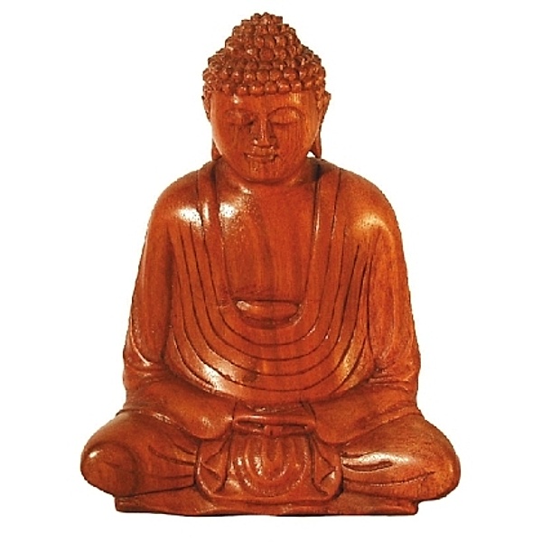 Buddha Gautama im Lotussitz braun 15 cm