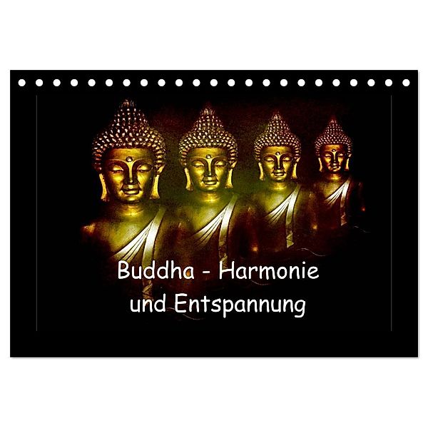 Buddha - Harmonie und Entspannung (Tischkalender 2024 DIN A5 quer), CALVENDO Monatskalender, Julia Axon und Claudia Burlager