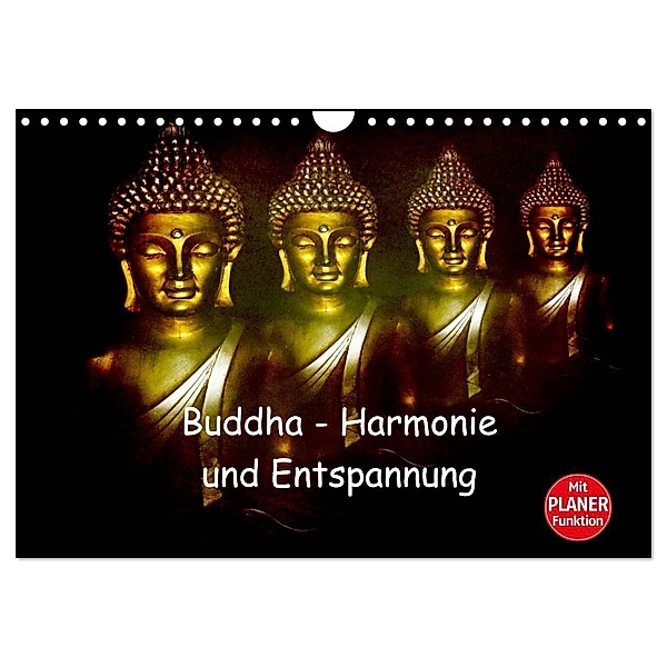 Buddha - Harmonie und Entspannung (Wandkalender 2024 DIN A4 quer), CALVENDO Monatskalender, Julia Axon und Claudia Burlager