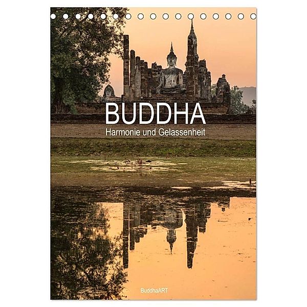 Buddha - Harmonie und Gelassenheit (Tischkalender 2024 DIN A5 hoch), CALVENDO Monatskalender, BuddhaART