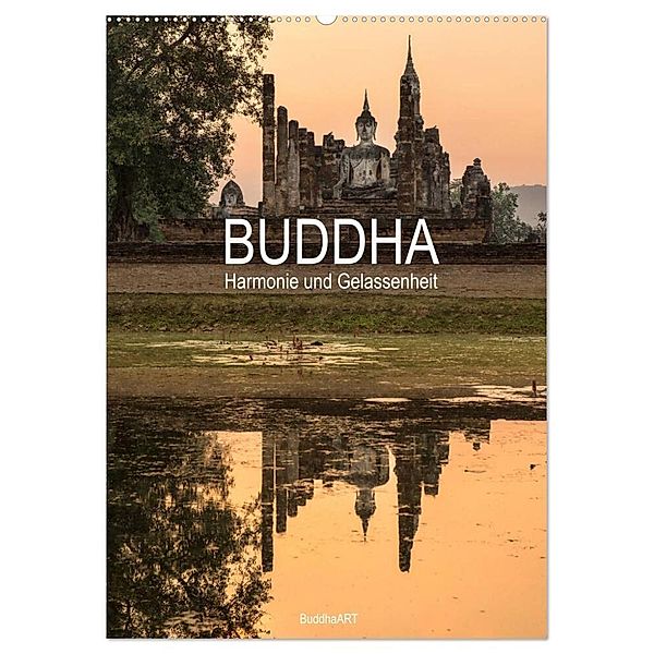 Buddha - Harmonie und Gelassenheit (Wandkalender 2024 DIN A2 hoch), CALVENDO Monatskalender, BuddhaART