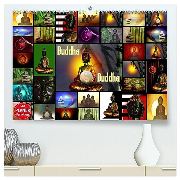 Buddha (hochwertiger Premium Wandkalender 2024 DIN A2 quer), Kunstdruck in Hochglanz, Claudia Burlager
