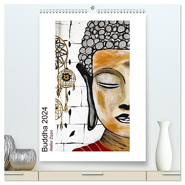 Buddha Relax (hochwertiger Premium Wandkalender 2024 DIN A2 hoch), Kunstdruck in Hochglanz, Katja M. Zippo