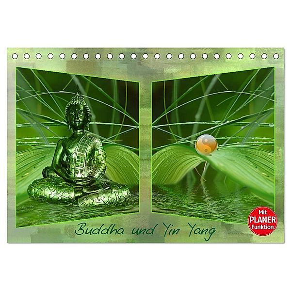 Buddha und Yin Yang (Tischkalender 2024 DIN A5 quer), CALVENDO Monatskalender, Claudia Burlager
