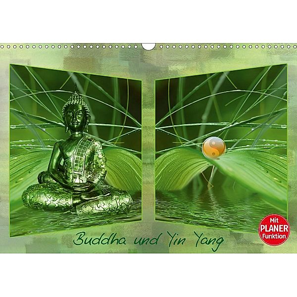 Buddha und Yin Yang (Wandkalender 2021 DIN A3 quer), Claudia Burlager