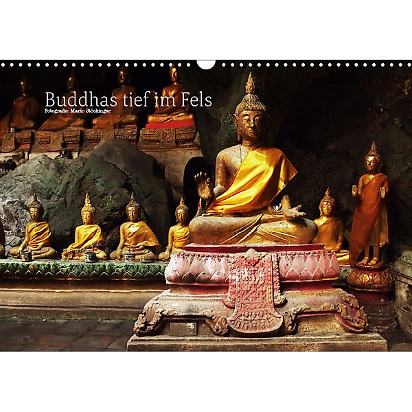 Buddhas tief im Fels (Wandkalender 2019 DIN A3 quer), Mario Stöckinger