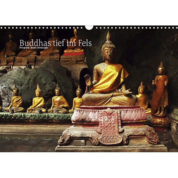 Buddhas tief im Fels (Wandkalender 2022 DIN A3 quer), Mario Stöckinger