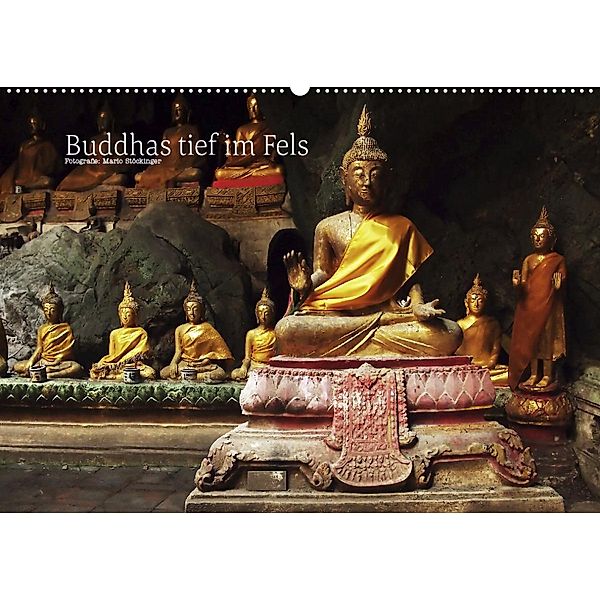 Buddhas tief im Fels (Wandkalender 2023 DIN A2 quer), Mario Stöckinger