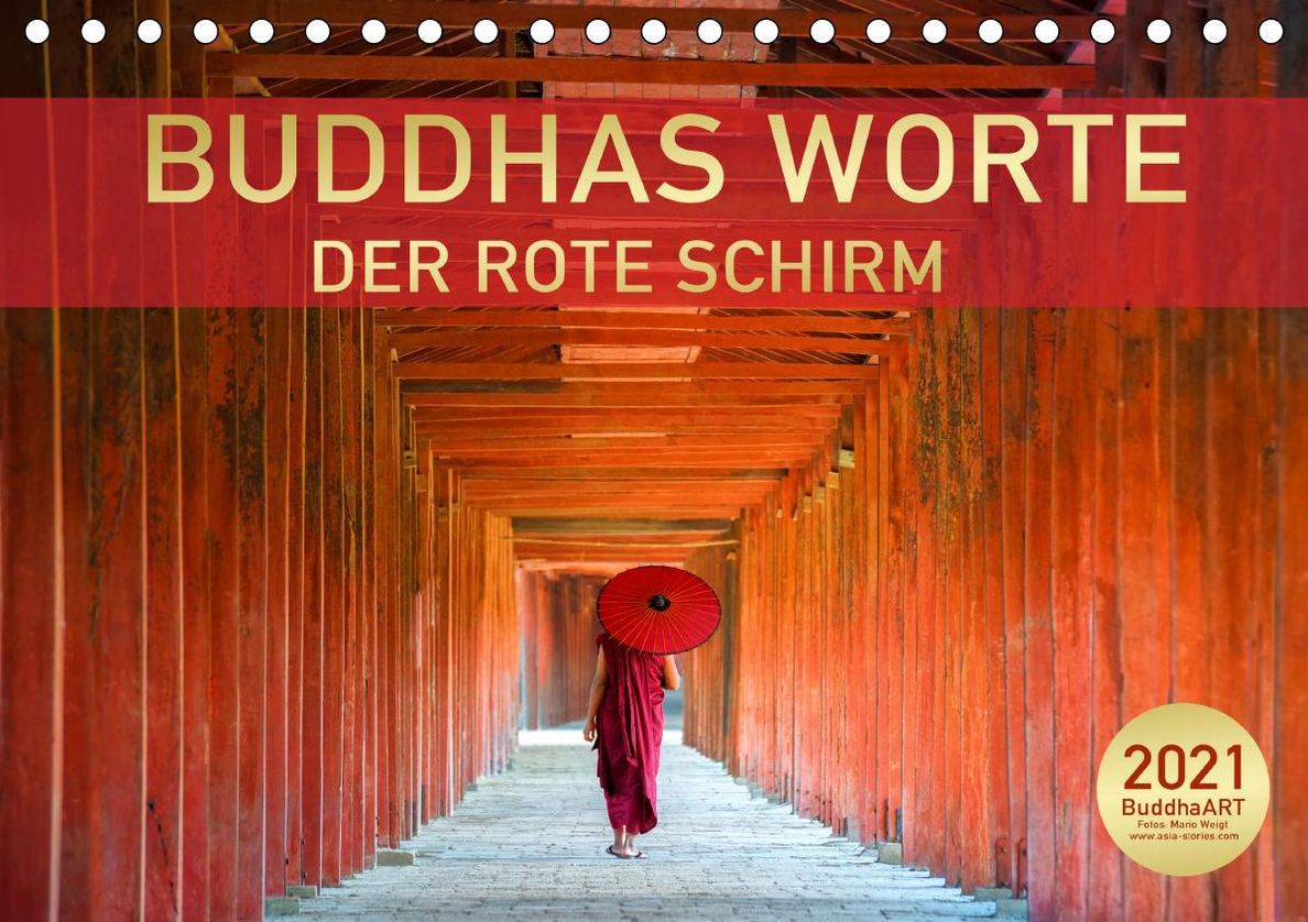 Buddhas Worte Der Rote Schirm Tischkalender 21 Din A5 Quer Kalender Bestellen
