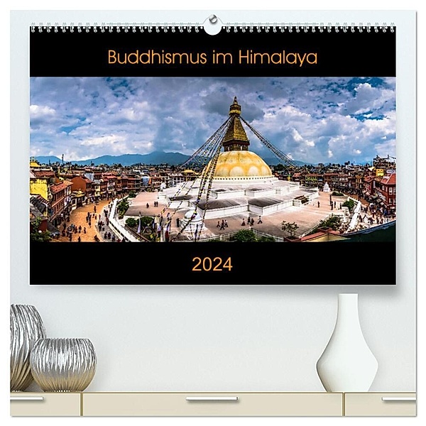 Buddhismus im Himalaya (hochwertiger Premium Wandkalender 2024 DIN A2 quer), Kunstdruck in Hochglanz, Jens König