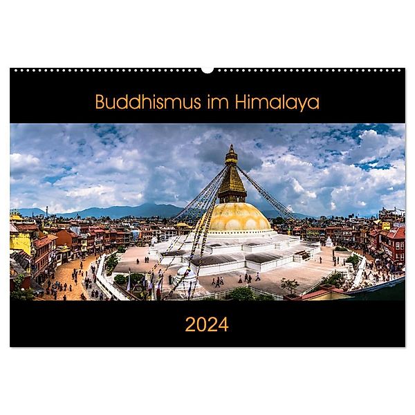 Buddhismus im Himalaya (Wandkalender 2024 DIN A2 quer), CALVENDO Monatskalender, Jens König