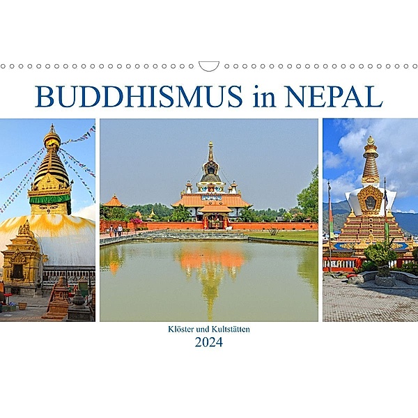BUDDHISMUS in NEPAL (Tischkalender 2024 DIN A5 quer), CALVENDO Monatskalender, Ulrich Senff