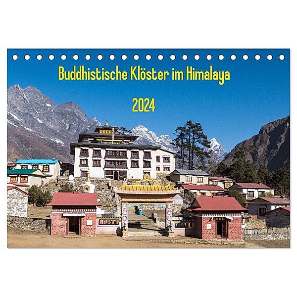 Buddhistische Klöster im Himalaya (Tischkalender 2024 DIN A5 quer), CALVENDO Monatskalender, Jens König